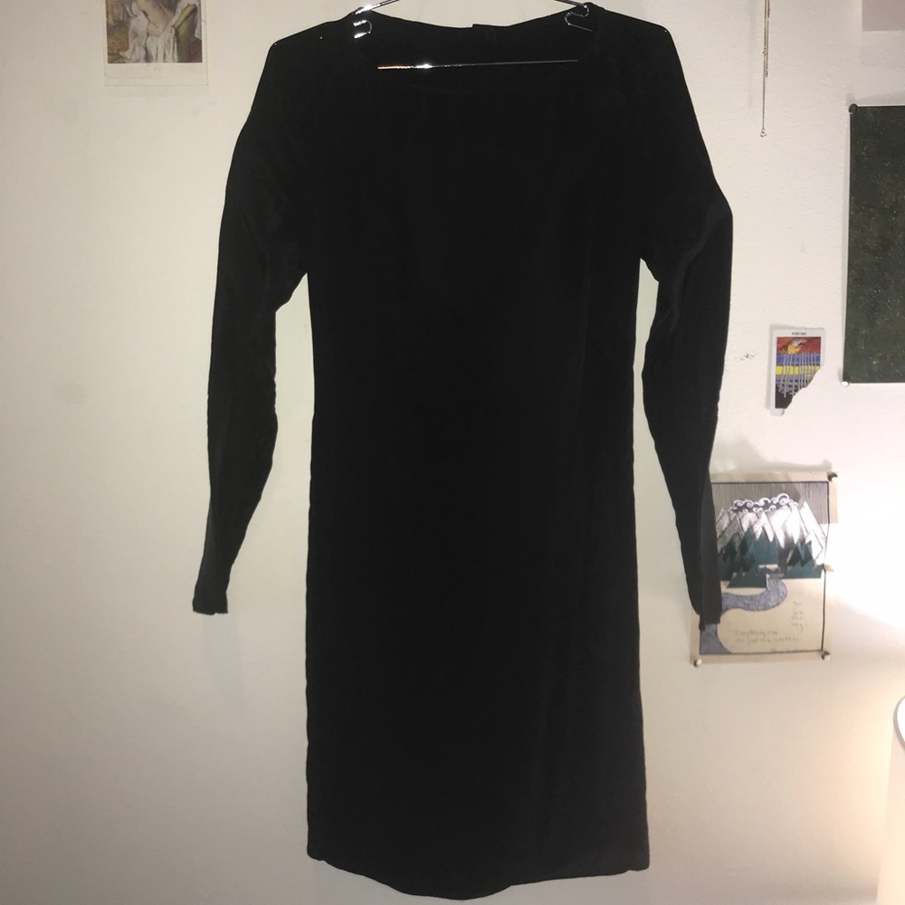 Black silk dress
